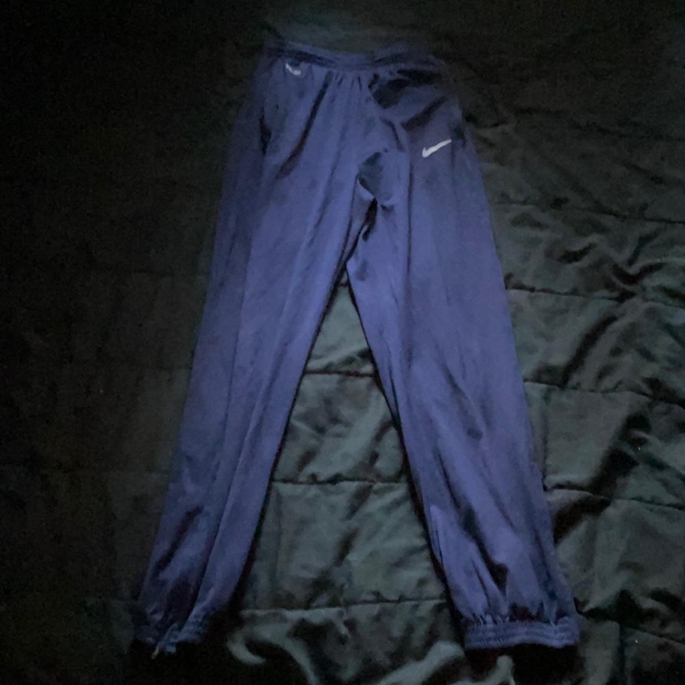 Nike Dri-Fit Navy Blue Zip Up Jogger Sweatpants